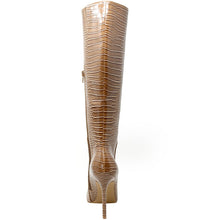 Dark Taupe Glossy Croc
