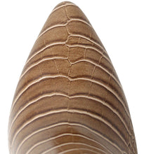 Dark Taupe Glossy Croc